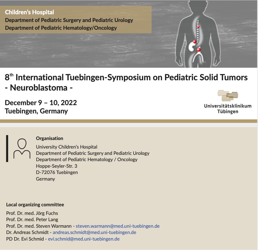 8th International Tuebingen-Symposium on Pediatric Solid Tumors